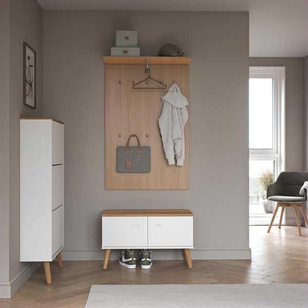 Panou de agățat diverse în culoare naturală cu aspect de lemn de stejar Dot – Tenzo-image-1