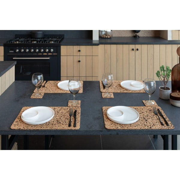 Suporturi de pahare din plută 4 buc. Querco – ZicZac-image-1