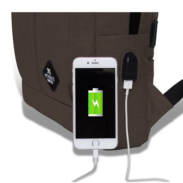 Rucsac cu port USB My Valice GALAXY Smart Bag, maro închis-image-2