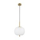 Lustră albă/alămie din sticlă ø 30 cm Lato – Nova Luce
