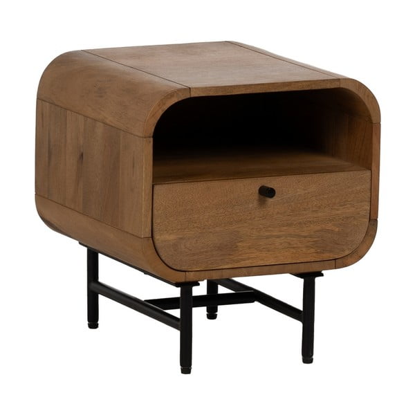 Noptieră în culoare naturală din lemn de mango Mahón – Ixia