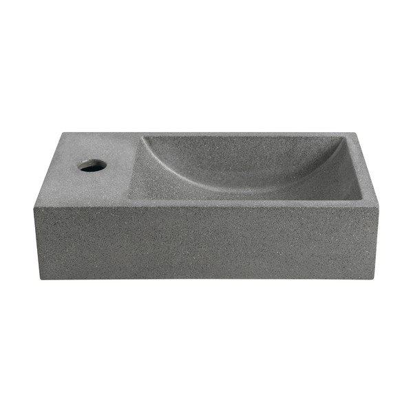 Chiuvetă mică pentru WC gri închis din beton 40x22 cm Crest – Sapho-image-3