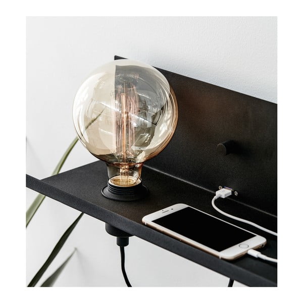 Aplică perete cu stație de încărcare USB Markslöjd Multi, negru-image-2