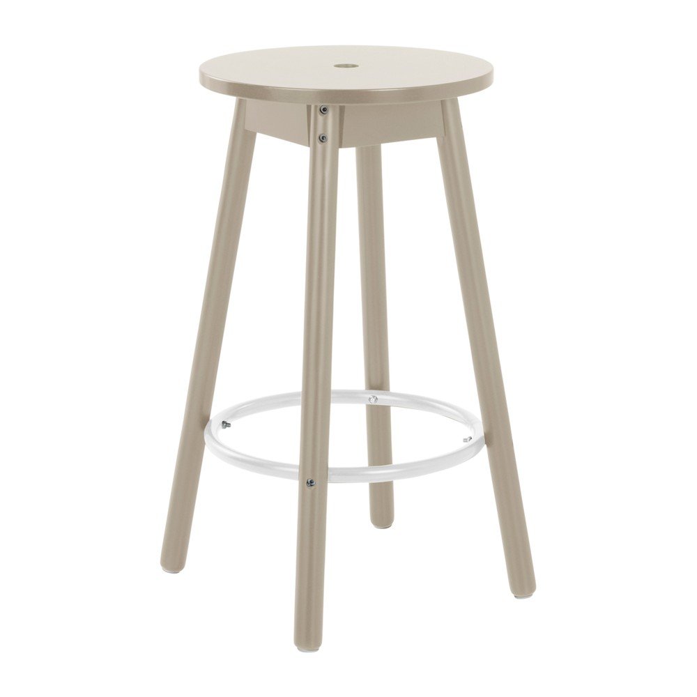 Scaun de bar gri din lemn de pin (înălțime șezut 65 cm) Kinna – Jotex