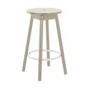 Scaun de bar gri din lemn de pin (înălțime șezut 65 cm) Kinna – Jotex