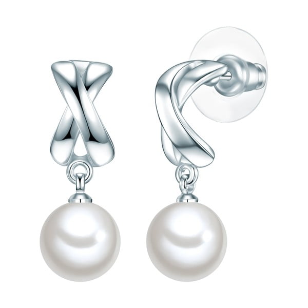 Cercei cu perle Rou, perla ⌀ 1 cm