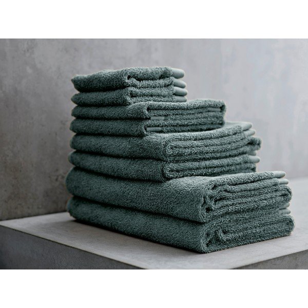 Prosop din bumbac froté Södahl Leaf, 60 x 40 cm, verde-image-1