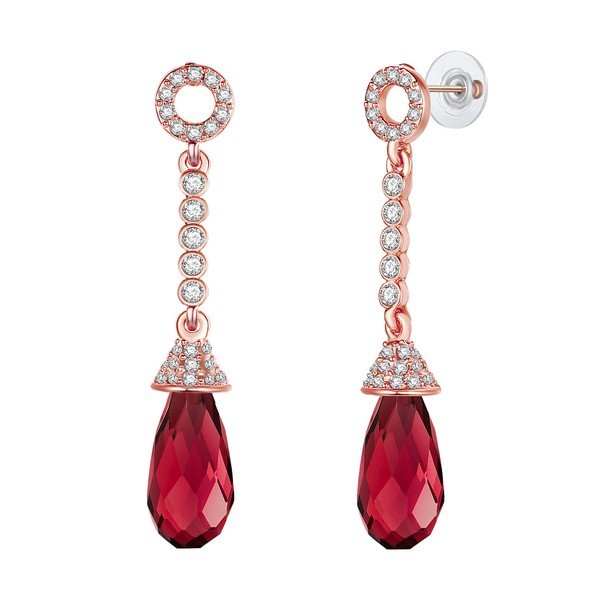 Cercei Swarovski Elements Stone Red-image-2