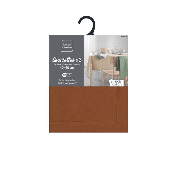 Șervețele 3 buc. din material textil 40x40 cm Charline – douceur d'intérieur-image-2