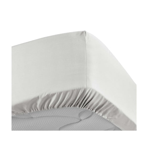 Cearceaf alb din bumbac percal cu elastic 90x190 cm Percaline – douceur d'intérieur-image-3