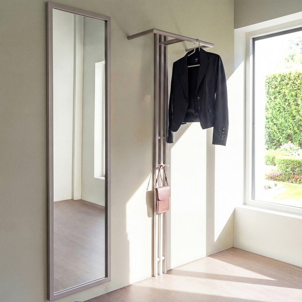 Cuier de perete taupe din oțel 65 cm Senza – Spinder Design-image-1