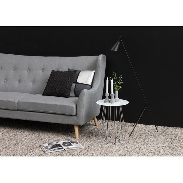 Măsuță auxiliară Actona Casia, ⌀ 40 cm, alb-image-2