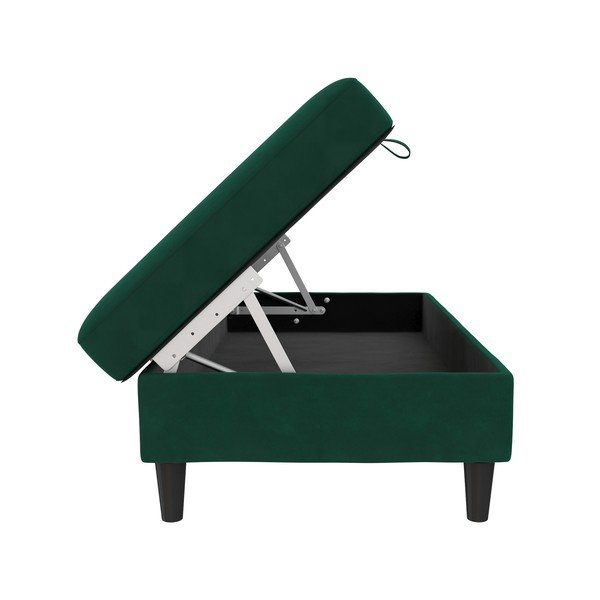 Taburet verde cu tapițerie din catifea Hartford – Støraa-image-3
