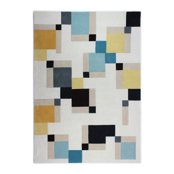 Covor Flair Rugs Illusion Abstract Blocks, 160 x 220 cm, albastru 