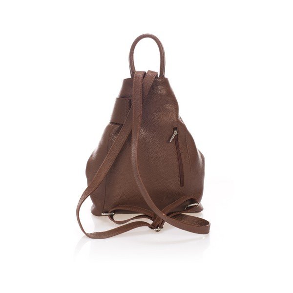 Rucsac din piele Lisa Minardi Narni, maro-image-3