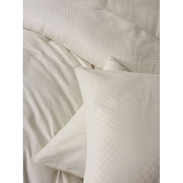 Lenjerie de pat bej din bumbac ranforcé pentru pat de o persoană 140x200 cm Checkered – Mila Home Luxury-image-4