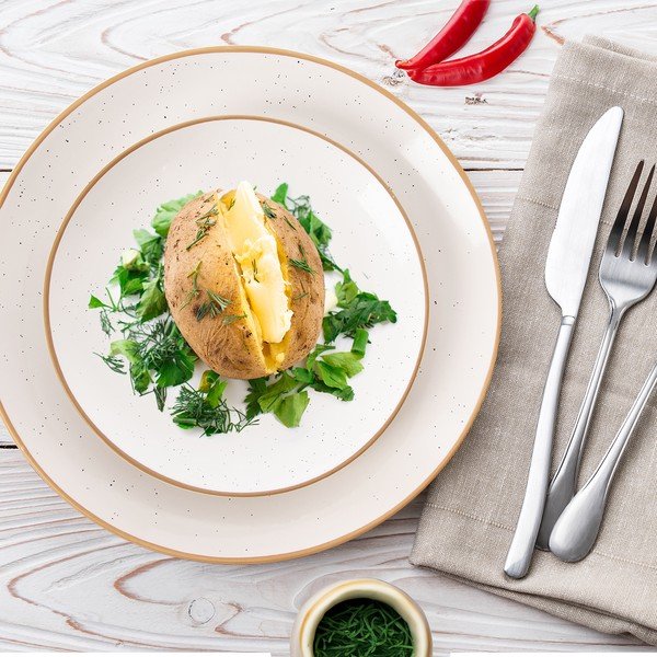 Farfurii crem 4 buc. din ceramică ø 27 cm Statek – Orion-image-1