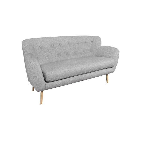 Canapea cu 2 locuri Kooko Home Pop, gri deschis -image-2
