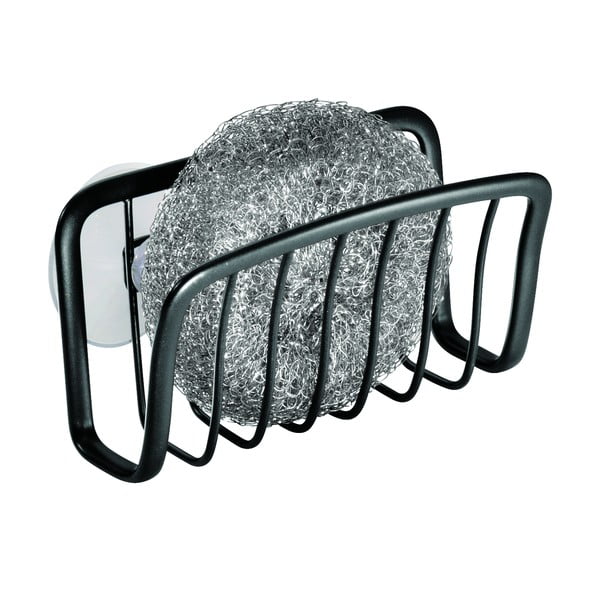 Suport metalic cu ventuze iDesign Axis, 6,5 x 14 cm, negru-image-2