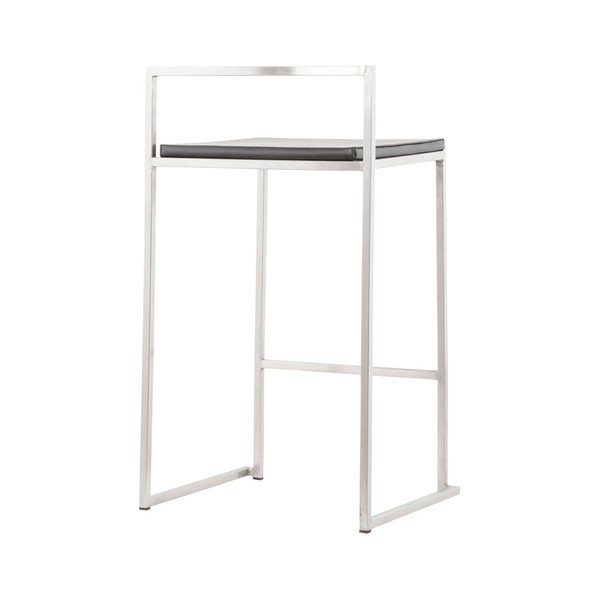 Scaun de bar cu șezut negru Kokoon Meto, înălțime 65 cm-image-1