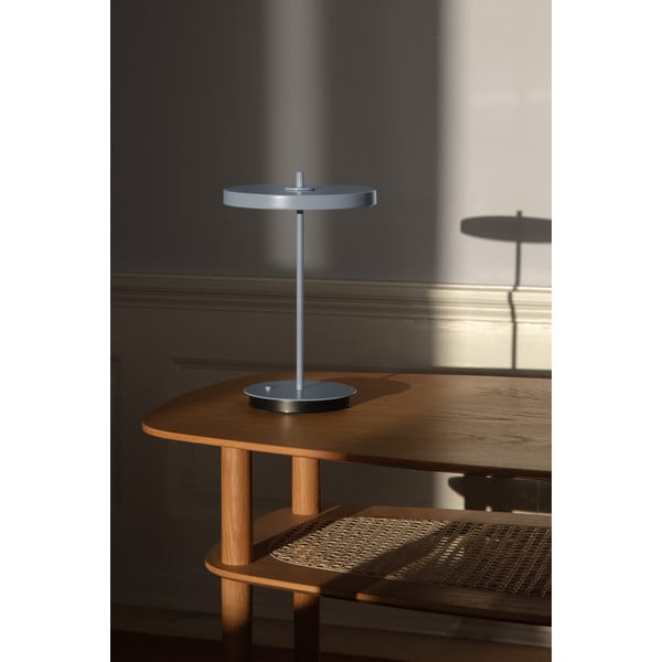 Veioză albastru-deschis LED din metal cu abajur din metal (înălțime 31 cm) Asteria Move – UMAGE-image-1