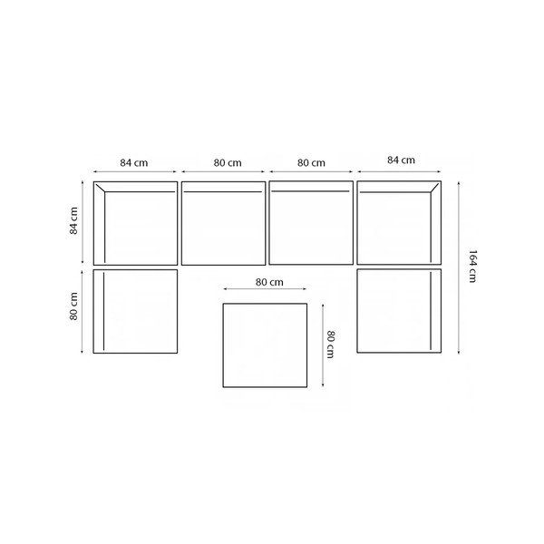 Set mobilier de grădină gri din lemn de tec pentru 6 persoane Aruba - HSM collection-image-4