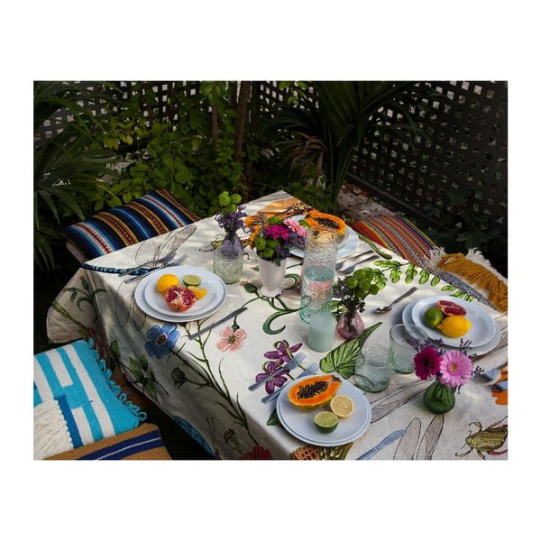 Față de masă din amestec de in Madre Selva Tierra Bella, 134 x 246 cm-image-1