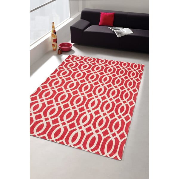 Covor pentru bucătărie foarte rezistent Webtapetti Wallpaper Coral Red, 130 x 190 cm