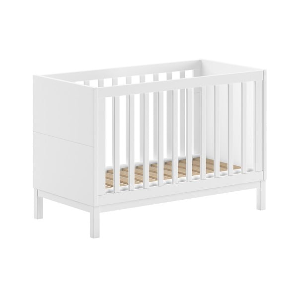 Pătuț alb din lemn de pin 60x120 cm Eva – Vipack