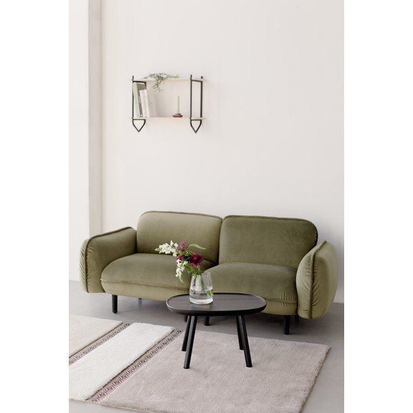 Canapea verde cu tapițerie din catifea 188 cm Bean – EMKO-image-1