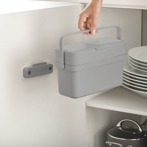 Recipient pentru deșeuri compostabile gri 4 l Duo – Joseph Joseph-image-4