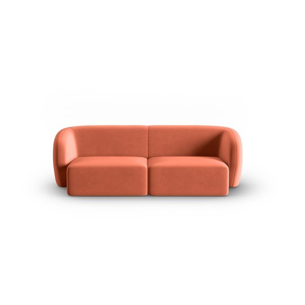 Canapea roz cu tapițerie din catifea 188 cm Paolo – Milo Casa