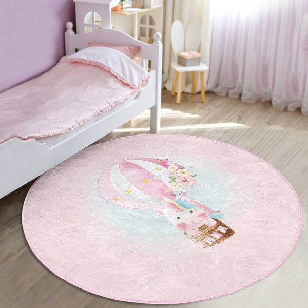 Covor pentru copii roz ø 120 cm Comfort – Mila Home-image-3