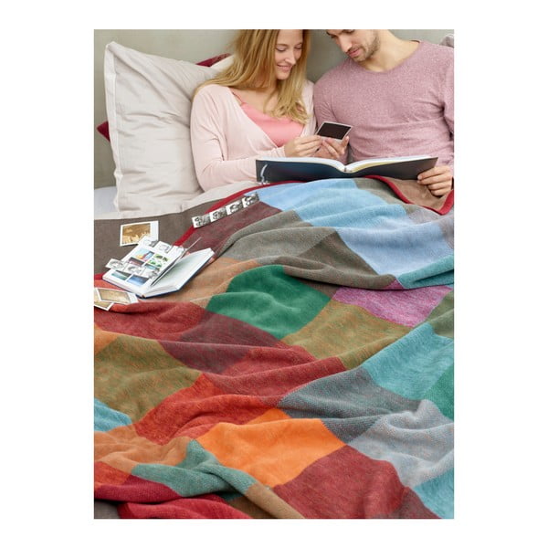 Pătură din bumbac Biederlack Colour-Woven, 200 x 150 cm