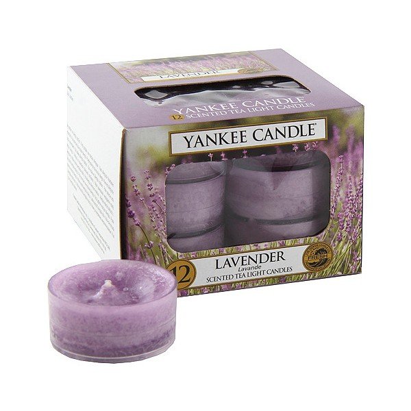 Set 12 lumânări parfumate Yankee Candle Lavander, timp de ardere 4 - 6 ore
