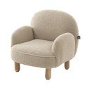 Fotoliu de copii bej cu tapițerie din țesătură bouclé Rocky – Vipack