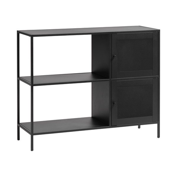 Bibliotecă neagră din metal 100x81 cm Malibu – Unique Furniture-image-4