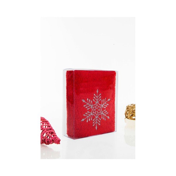 Prosop Christmas Snowflake Red, 30 x 50 cm-image-1