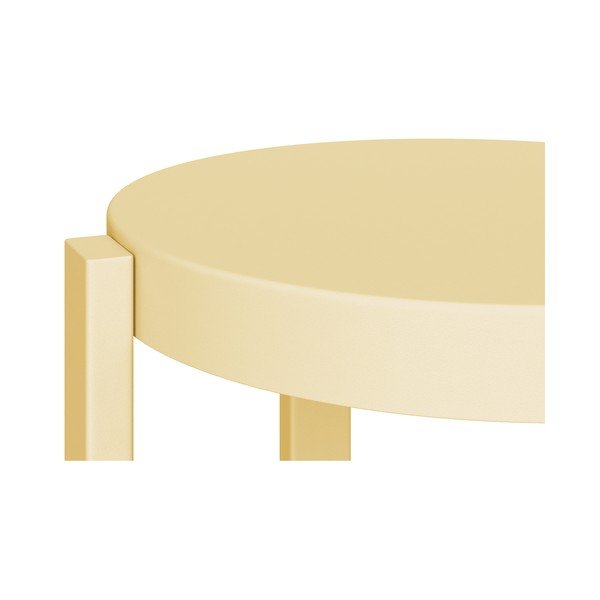 Scaun tip taburet galben din oțel Doon – noo.ma-image-2