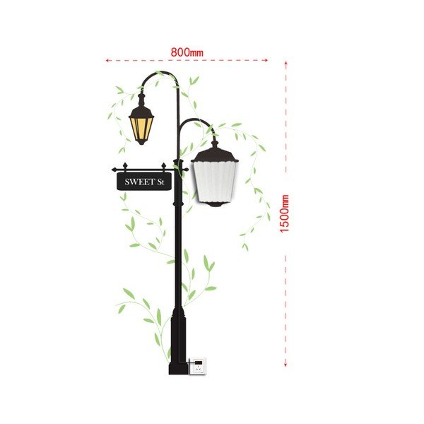Lampă cu autocolant de perete Mauro Ferretti Street-image-1