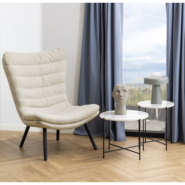 Măsuță auxiliară rotundă cu blat din marmură ø 52 cm Avila – Actona-image-1