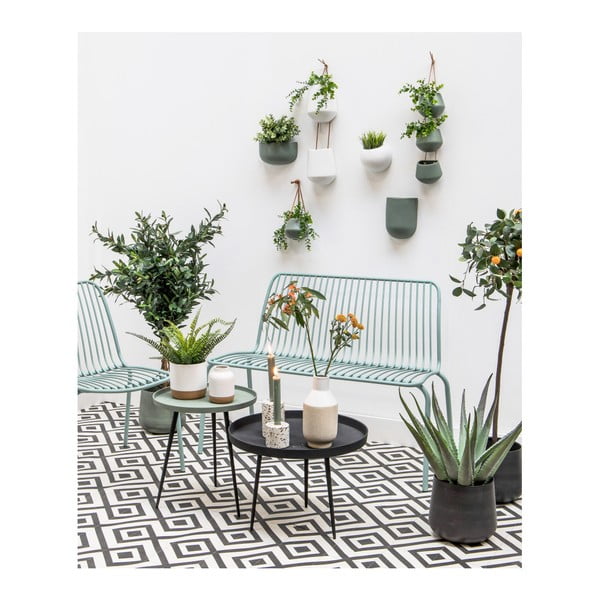 Ghiveci dublu suspendat din ceramică PT LIVING Skittle Doble, alb mat-image-1