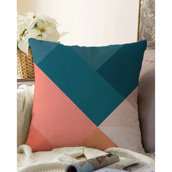 Față de pernă din amestec de bumbac Minimalist Cushion Covers Triangles, 55 x 55 cm