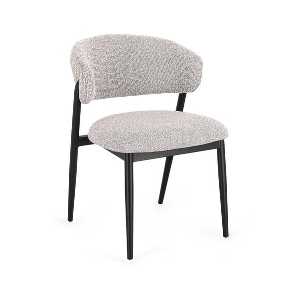 Scaun de dining gri tapițat Cassandra – Bizzotto