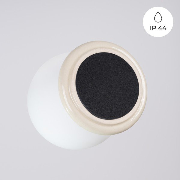 Plafonieră bej din ceramică cu abajur din sticlă ø 12 cm Farsa – Sollux-image-4