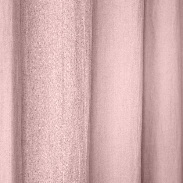 Draperie din in cu bucle de prindere Linen Tales Night Time, 250 x 140 cm, roz deschis-image-1
