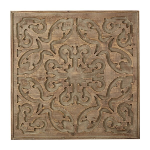Tablou din lemn Graham & Brown Bazaar Dark Wood, 62 x 62 cm