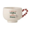 Cană crem pentru cappuccino din gresie 250 ml  cu model de Crăciun Treats – Bloomingville