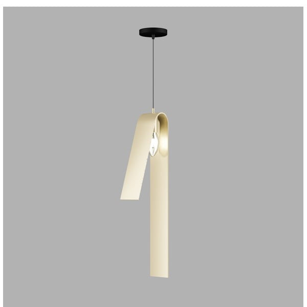 Lustră neagră/aurie cu abajur din metal Fold – Squid Lighting