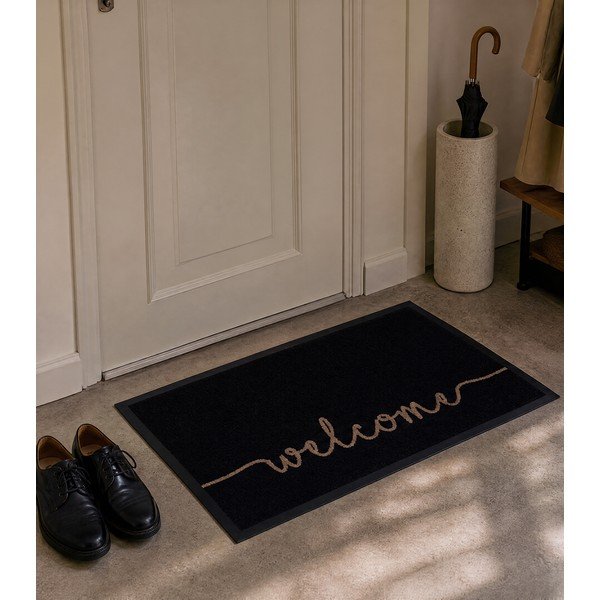 Covoraș intrare Hanse Home Cozy Welcome 45x75 cm, negru-image-1
